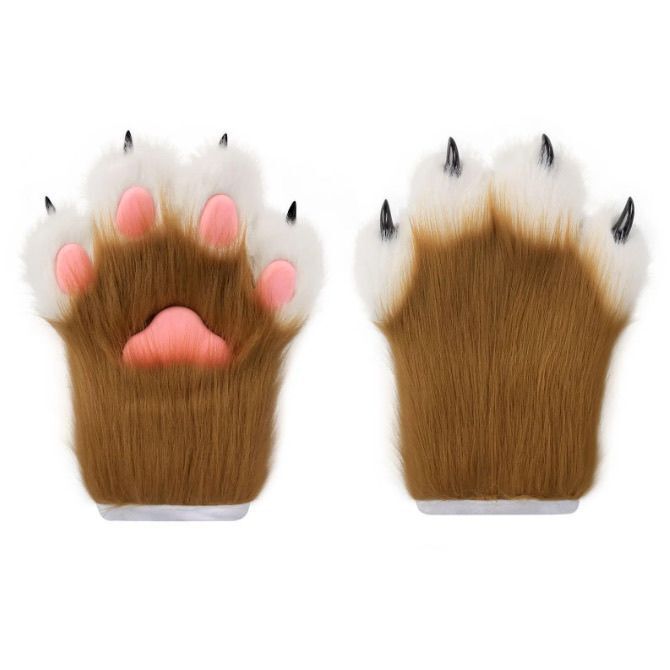 Fursuit Beast Assembly Plush Meow Meow Claw Fox Claw Gloves Cosplay Epoxy Nails - Picture 23 of 32