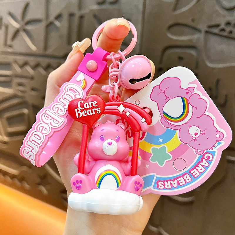 Creative Genuine Cartoon Swing Love Rainbow Bear Doll Keychain Pendant - Picture 21 of 22