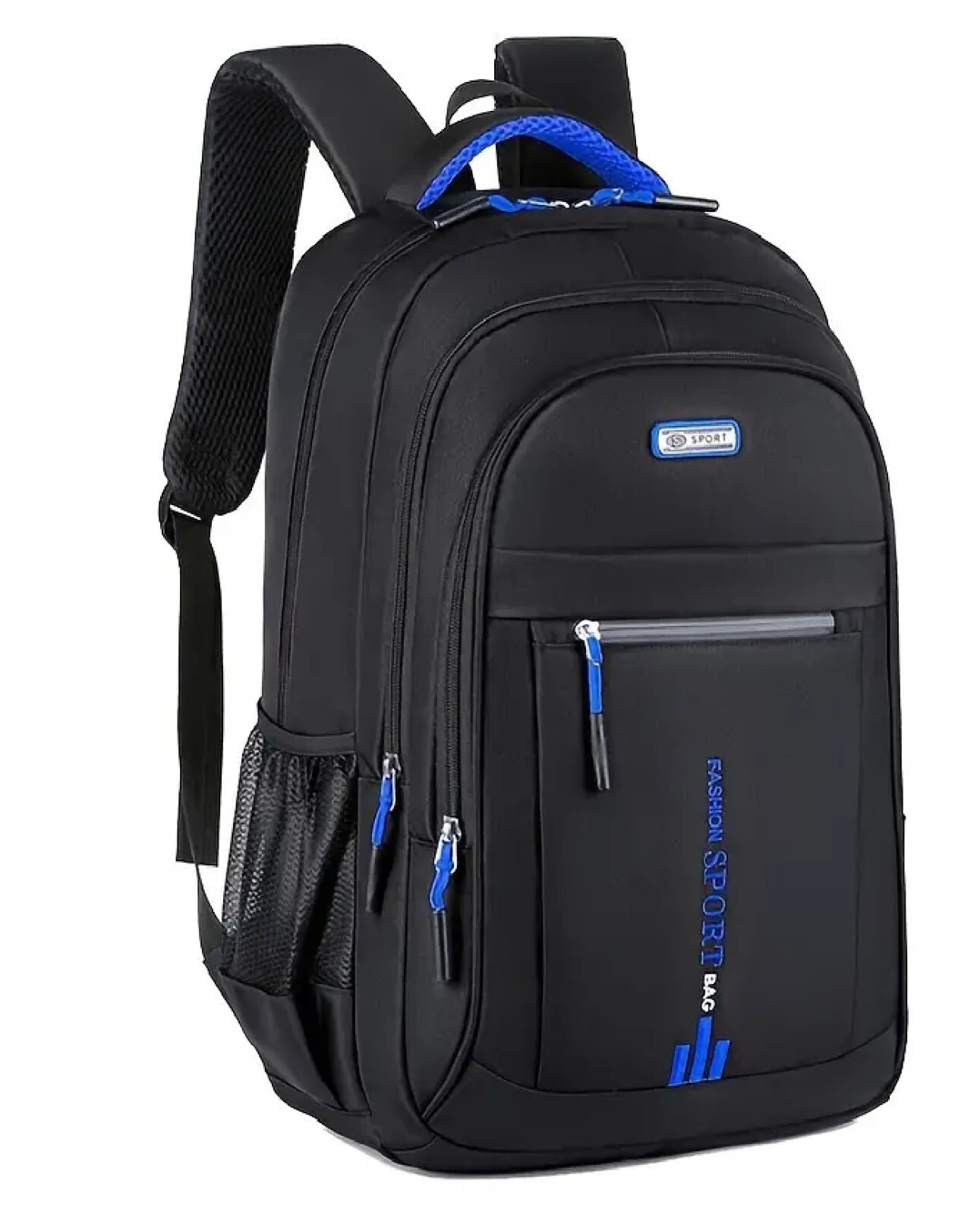 Black Backpack Rucksack Large Mens Womens Bag Travel Work Hiking School Sports - Picture 14 of 17