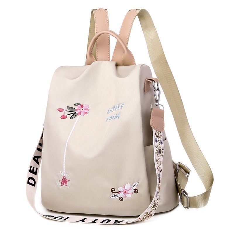 Women's backpack 2in1 small waterproof bag city backpack rucksack beige - Picture 16 of 16