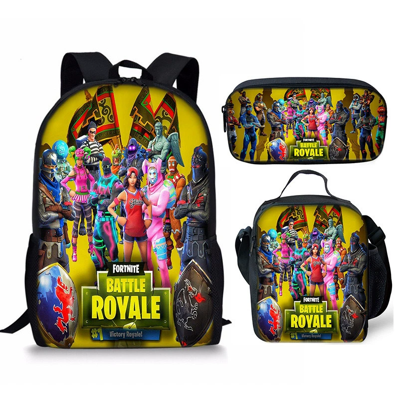3Pcs Fortnite School Bag Backpack Lunch Box and Pencil Bag Suitable For Teenager - Picture 26 of 48
