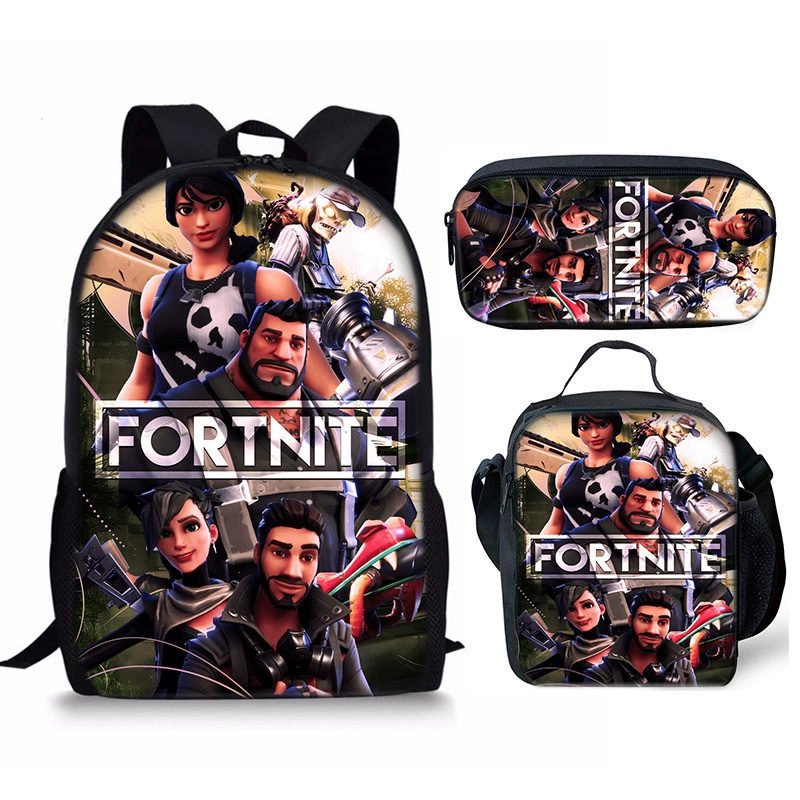 3Pcs Fortnite School Bag Backpack Lunch Box and Pencil Bag Suitable For Teenager - Picture 27 of 48