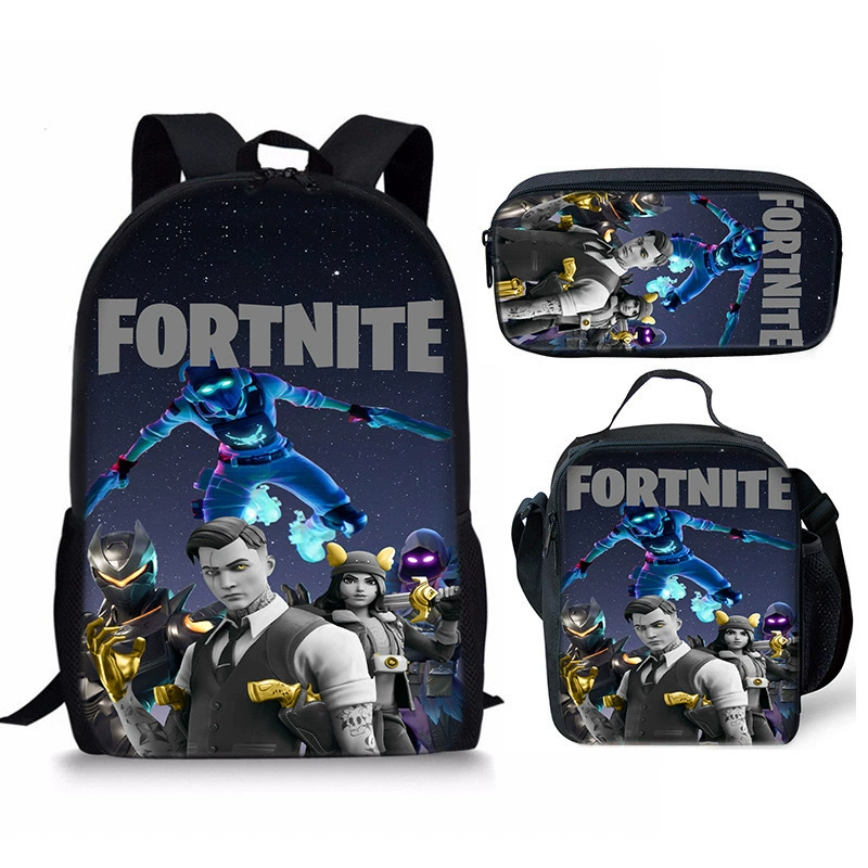 3Pcs Fortnite School Bag Backpack Lunch Box and Pencil Bag Suitable For Teenager - Picture 32 of 48