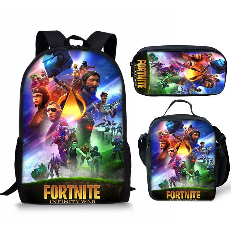 3Pcs Fortnite School Bag Backpack Lunch Box and Pencil Bag Suitable For Teenager - Picture 33 of 48