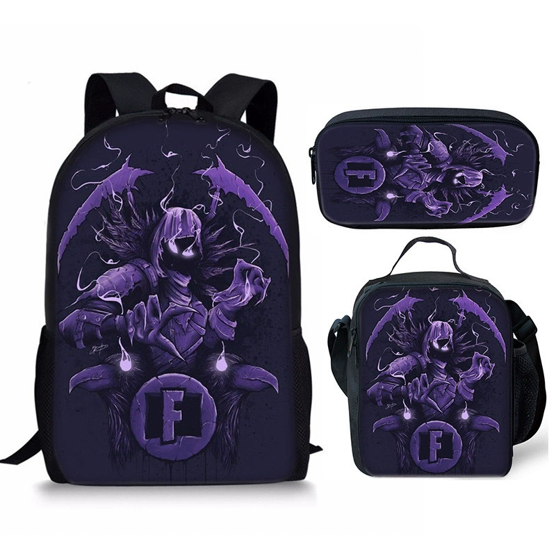 3Pcs Fortnite School Bag Backpack Lunch Box and Pencil Bag Suitable For Teenager - Picture 35 of 48