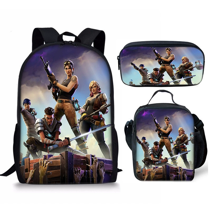 3Pcs Fortnite School Bag Backpack Lunch Box and Pencil Bag Suitable For Teenager - Picture 37 of 48