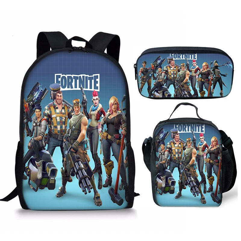 3Pcs Fortnite School Bag Backpack Lunch Box and Pencil Bag Suitable For Teenager - Picture 41 of 48