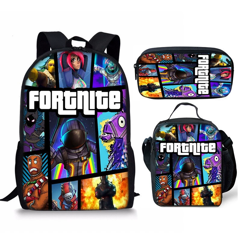 3Pcs Fortnite School Bag Backpack Lunch Box and Pencil Bag Suitable For Teenager - Picture 43 of 48