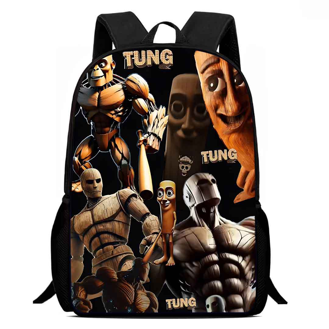 Cosplay Italian Brainrot Tunnel Kids Backpack Schoolbag Pencilcase Bags - Picture 23 of 42
