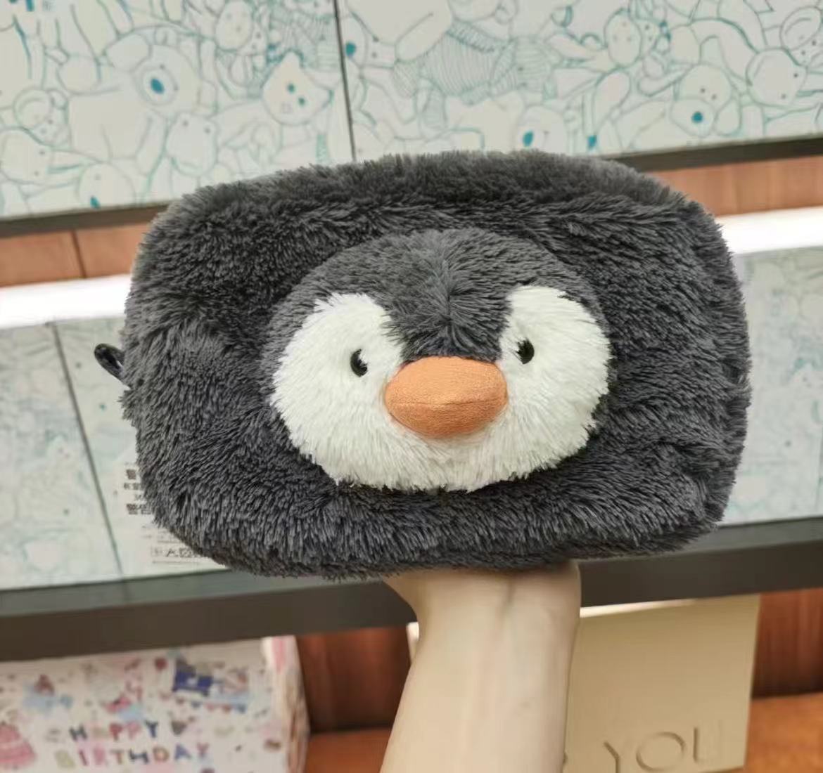 Gelée cacahuète pingouin ours de Barcelone sac cosmétique papeterie sac de rangement peluche à - Photo 16/16