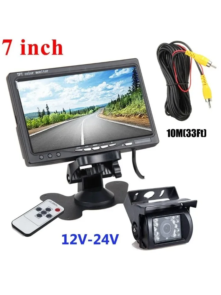 For RV Truck Bus Van Car IR Backup Camera Night Vision 7" Rearview Monitor Lot - Picture 18 of 20