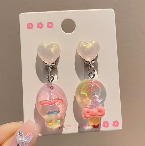 Children's Kids CLIP ON Earrings Studs - Cartoon Xmas Bday Gift Jewelry - Picture 7 of 8