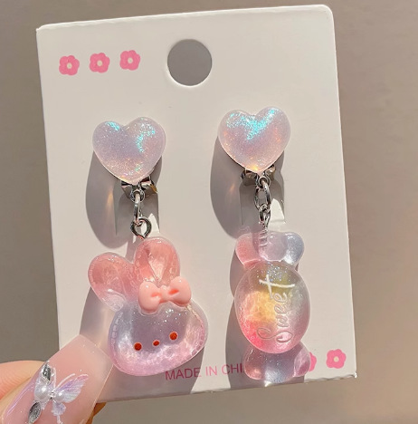 Children's Kids CLIP ON Earrings Studs - Cartoon Xmas Bday Gift Jewelry - Picture 8 of 8