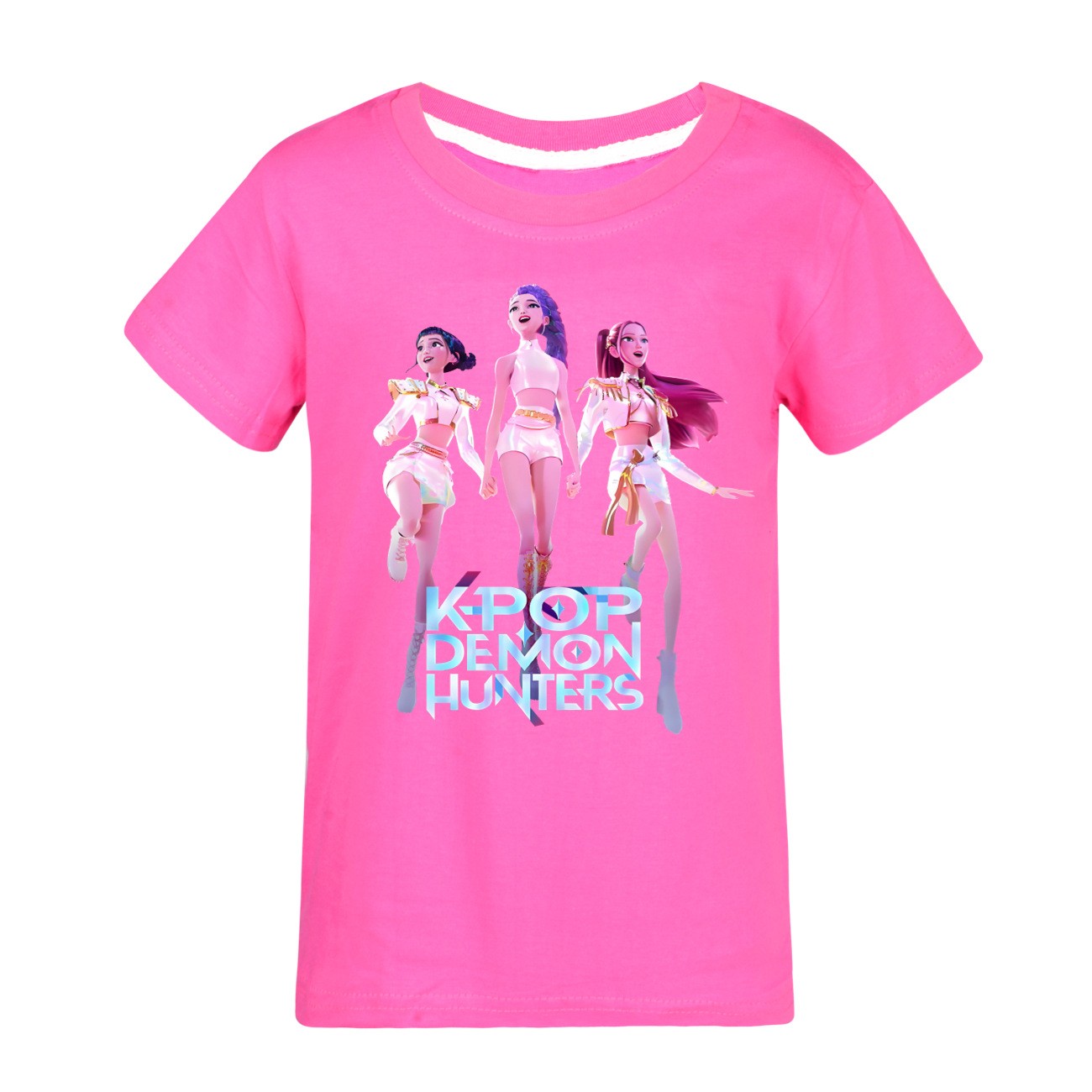 Girls Demons Hunter Saja Boy T-Shirts Kids KPop Short Sleeve Casual Cotton Tops - Picture 28 of 53