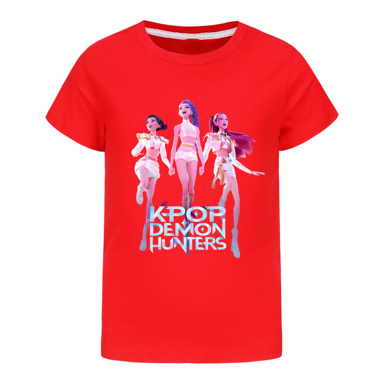 Girls Demons Hunter Saja Boy T-Shirts Kids KPop Short Sleeve Casual Cotton Tops - Picture 32 of 53