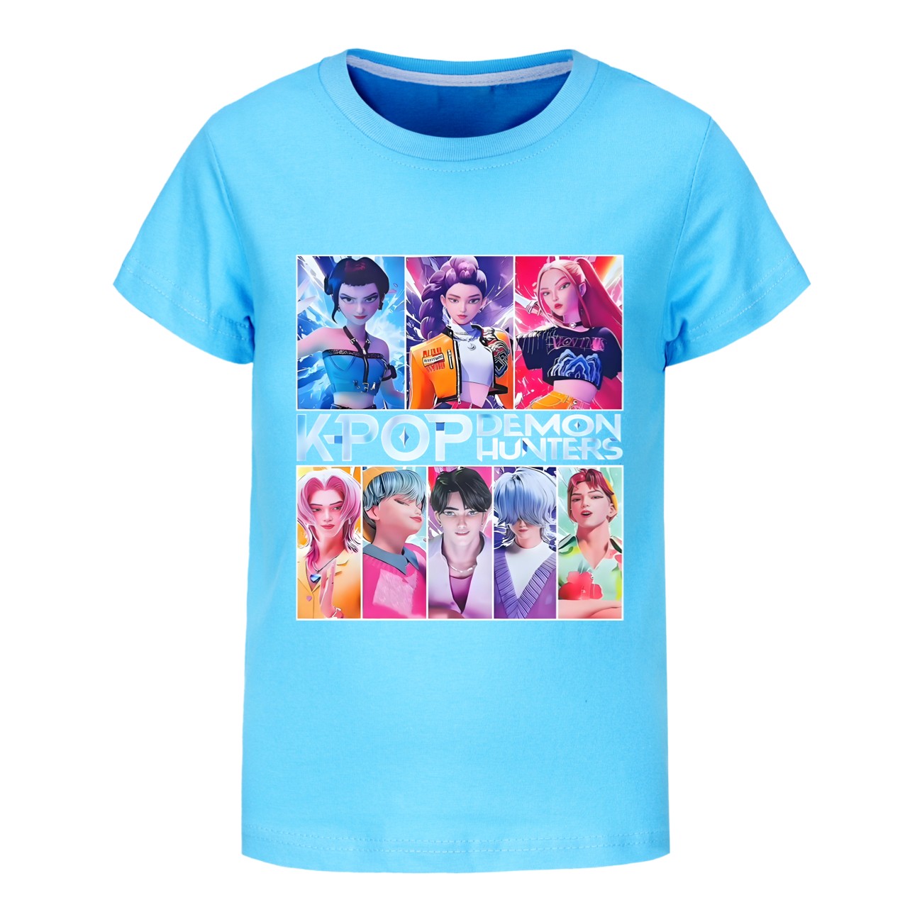 Girls Demons Hunter Saja Boy T-Shirts Kids KPop Short Sleeve Casual Cotton Tops - Picture 40 of 53