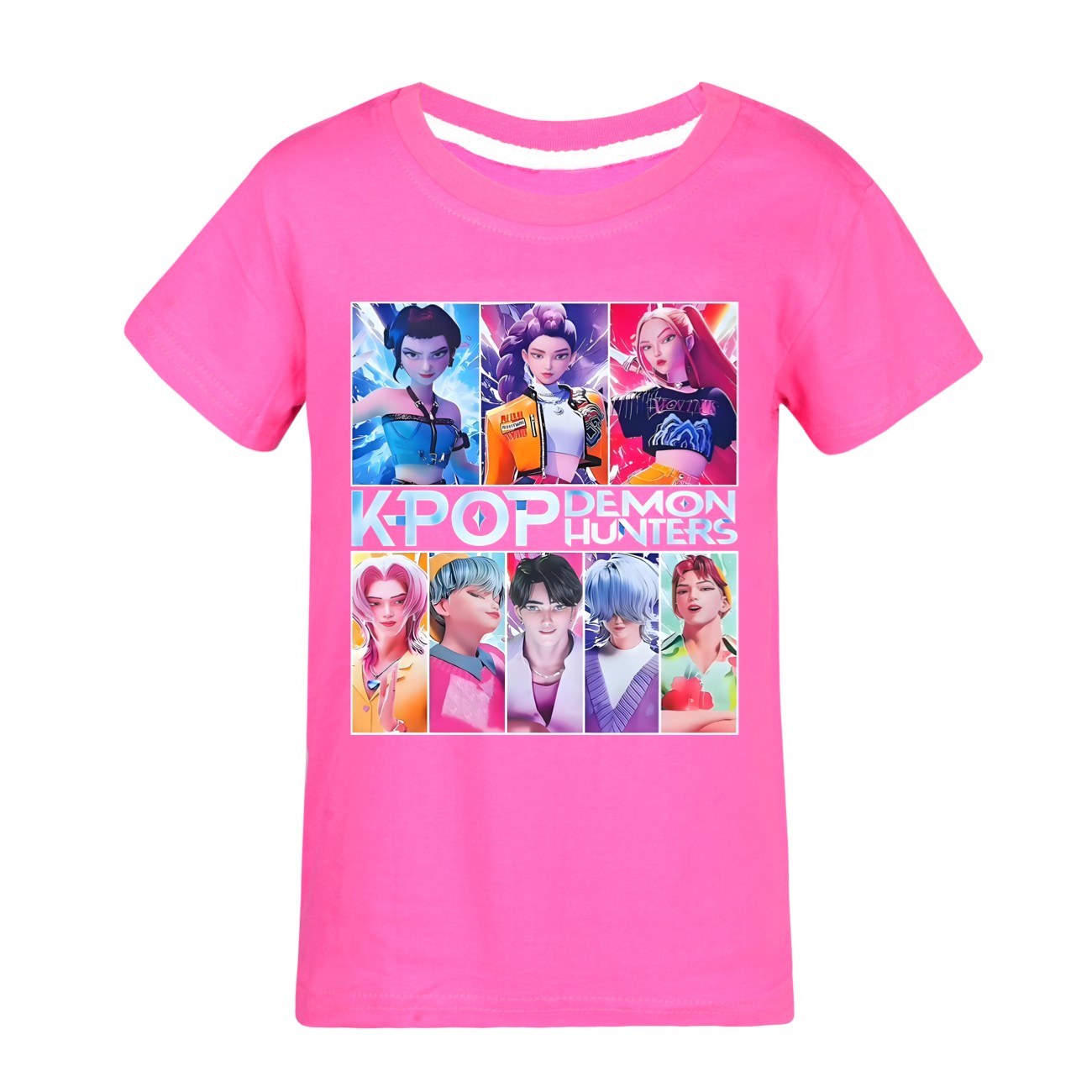 Girls Demons Hunter Saja Boy T-Shirts Kids KPop Short Sleeve Casual Cotton Tops - Picture 41 of 53