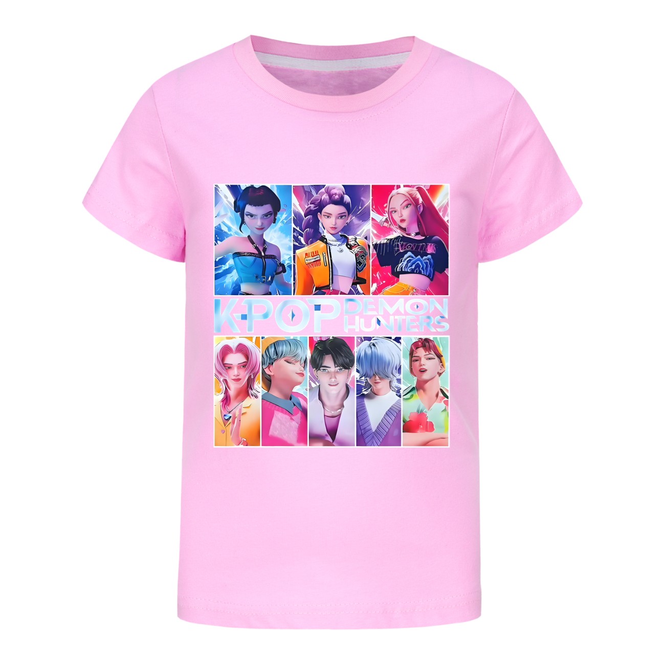 Girls Demons Hunter Saja Boy T-Shirts Kids KPop Short Sleeve Casual Cotton Tops - Picture 42 of 53