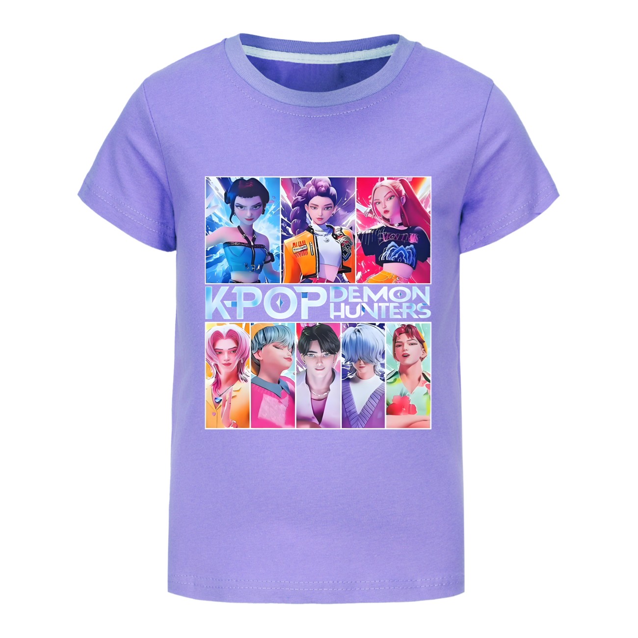 Girls Demons Hunter Saja Boy T-Shirts Kids KPop Short Sleeve Casual Cotton Tops - Picture 43 of 53