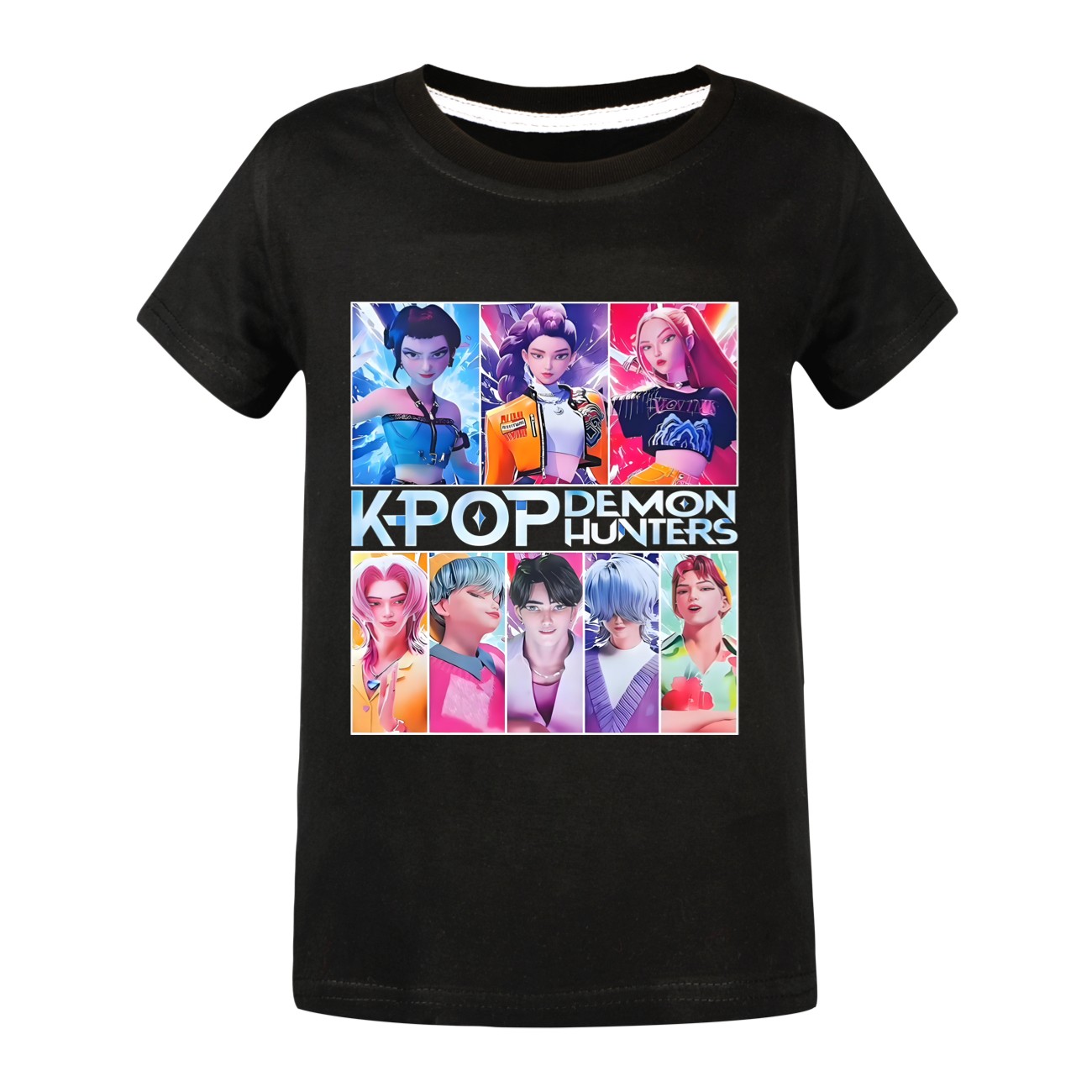 Girls Demons Hunter Saja Boy T-Shirts Kids KPop Short Sleeve Casual Cotton Tops - Picture 44 of 53