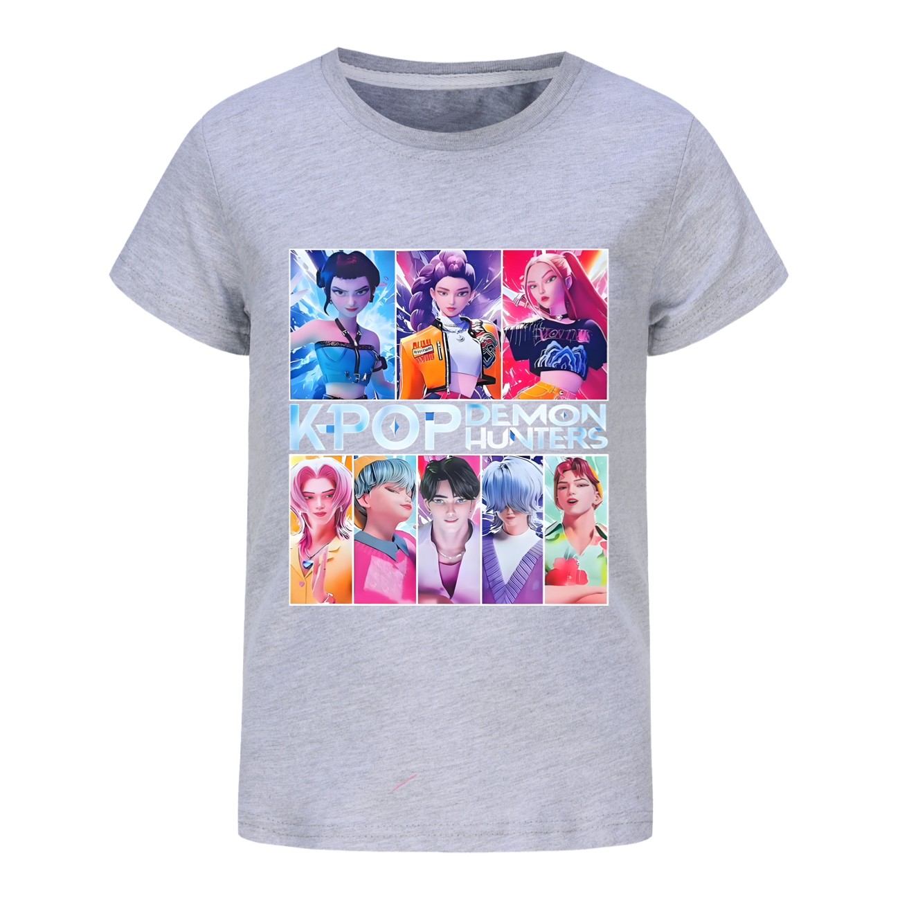 Girls Demons Hunter Saja Boy T-Shirts Kids KPop Short Sleeve Casual Cotton Tops - Picture 46 of 53