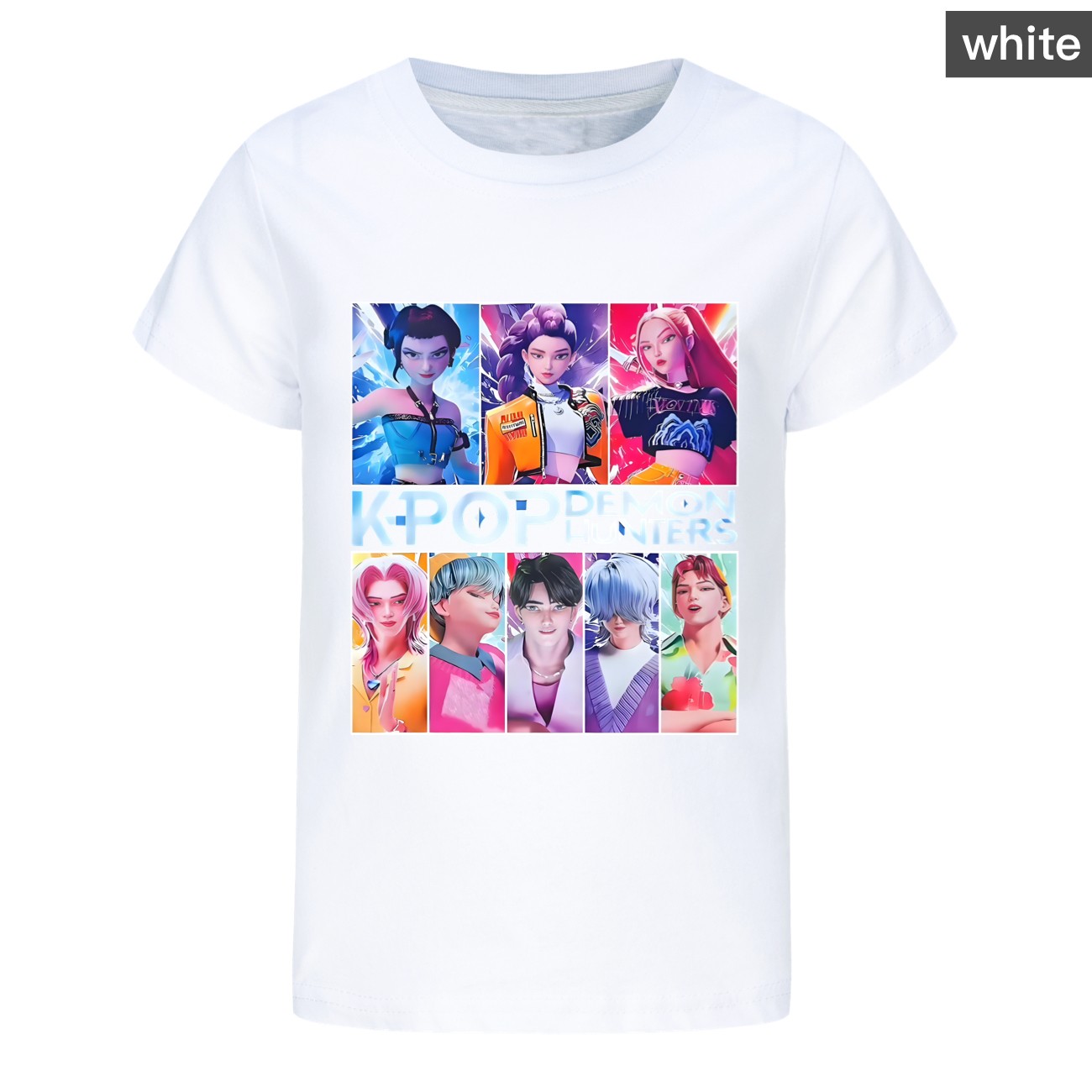 Girls Demons Hunter Saja Boy T-Shirts Kids KPop Short Sleeve Casual Cotton Tops - Picture 49 of 53