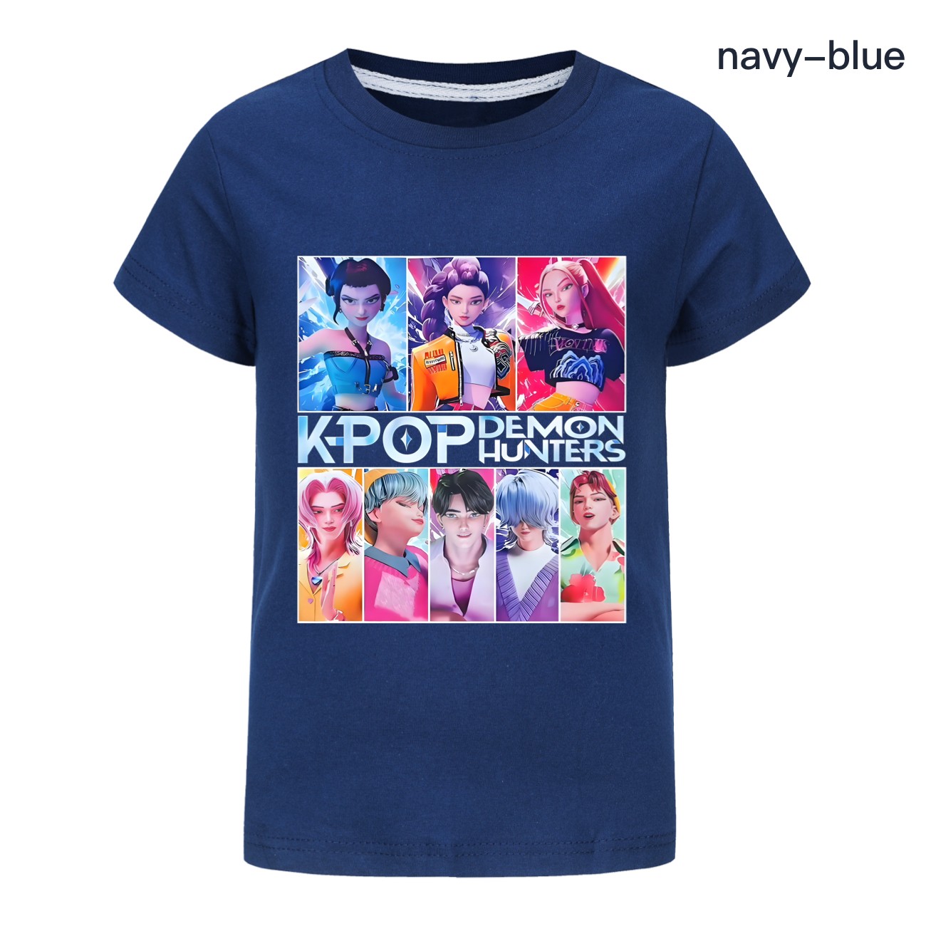 Girls Demons Hunter Saja Boy T-Shirts Kids KPop Short Sleeve Casual Cotton Tops - Picture 52 of 53