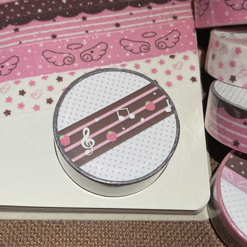 Dekoratives Washi Tape 2M X 15mm Rosa Braun Glitzernd Für Scrapbooking DIY Baste - Picture 19 of 22