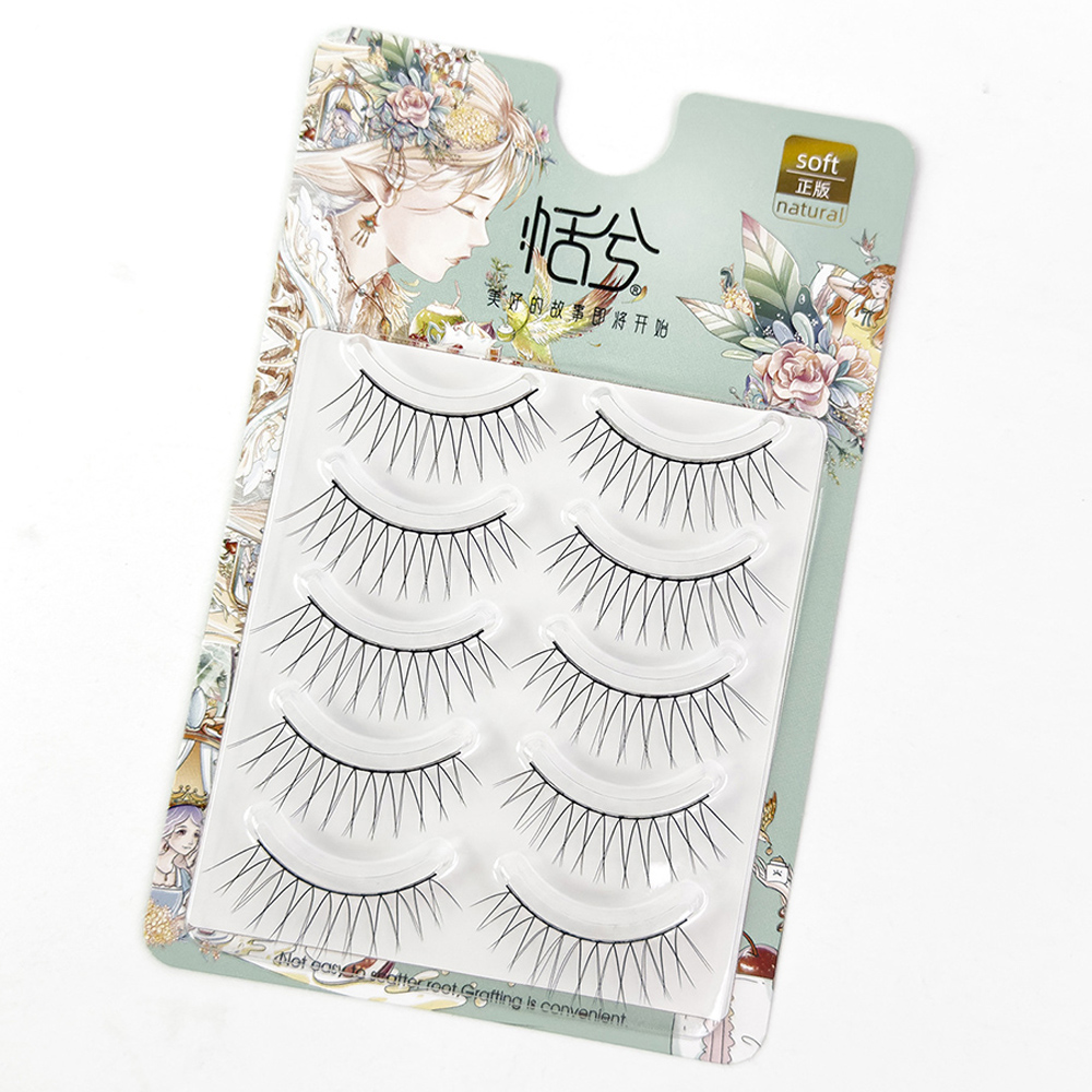 Natürliche Künstliche Wimpern 5 Paar Synthetische Fasern 7-12mm Täglich Natürlic - Picture 20 of 21