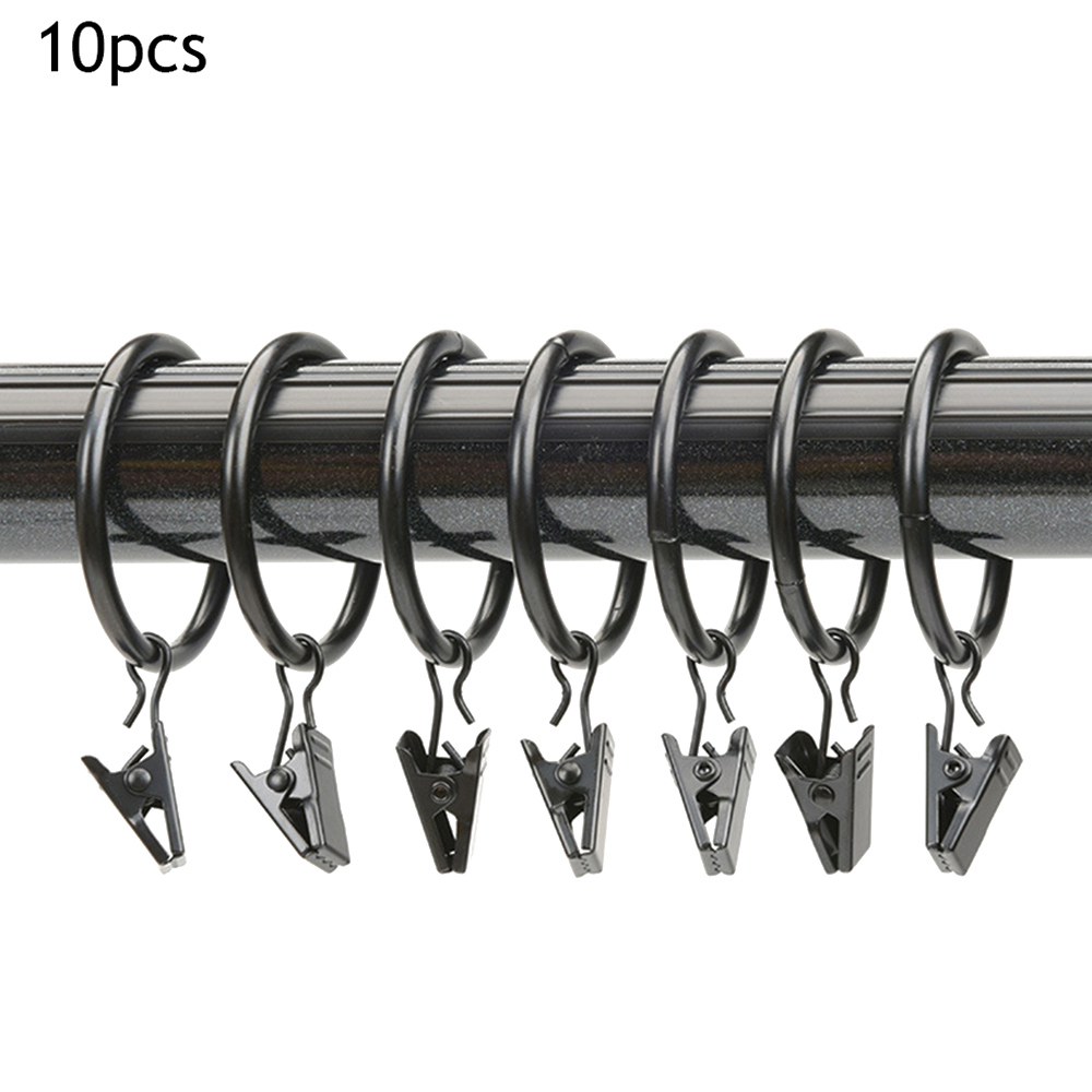 10 Stück Metall Vorhangringe Für Bis Zu 35mm Vorhangstangen - Polierte Oberfläch - Picture 21 of 25