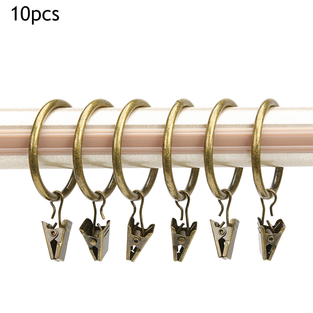 10 Stück Metall Vorhangringe Für Bis Zu 35mm Vorhangstangen - Polierte Oberfläch - Picture 23 of 25