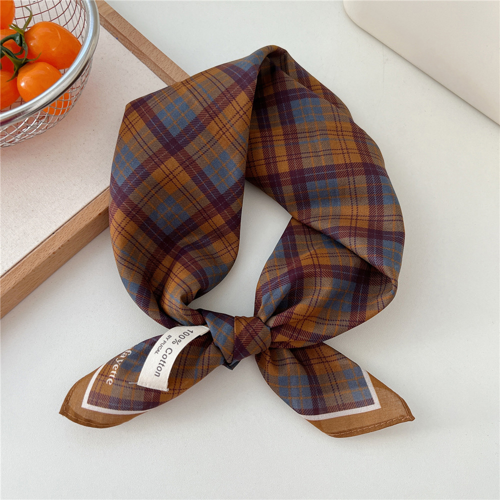 Weißes Baumwoll-Leinen Kopftuch 55x55cm Französisch Pastoral Damenmode Atmungsak - Picture 28 of 29