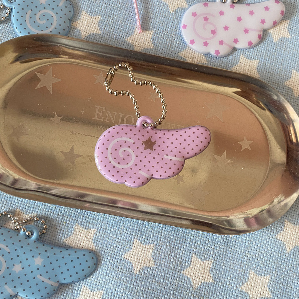 Mini Colgante Ala Estrellas Doble Cara PVC En 5 Colores Para Llavero - Imagen 21 de 21