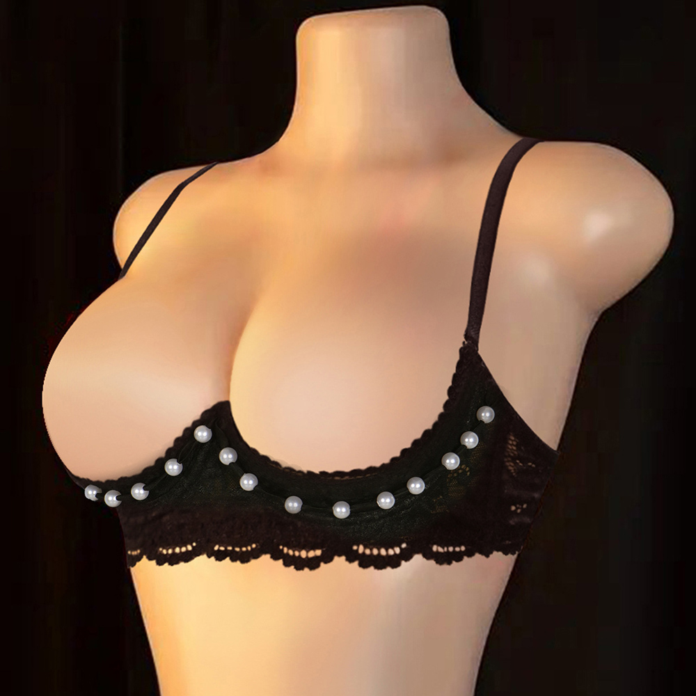 Seductive Beaded Nylon Underwired Half Cup Bra For Women Size S-M-LXL - Picture 27 of 36