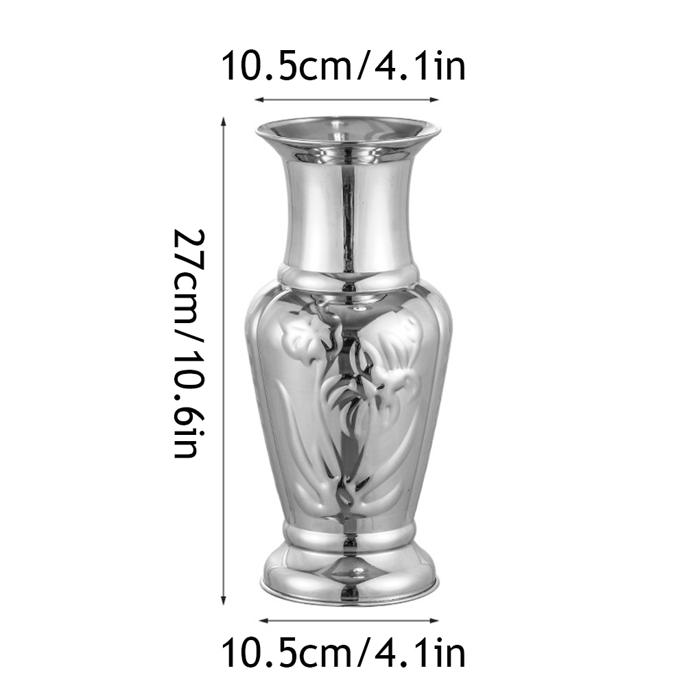Jarrón de acero inoxidable plata oro moderno para decoración de bodas florero - Imagen 27 de 30