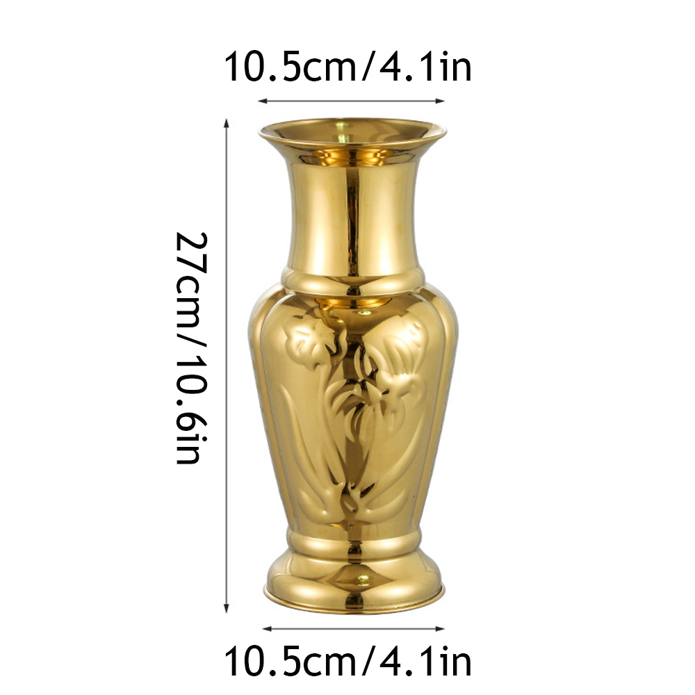 Jarrón de acero inoxidable plata oro moderno para decoración de bodas florero - Imagen 30 de 30