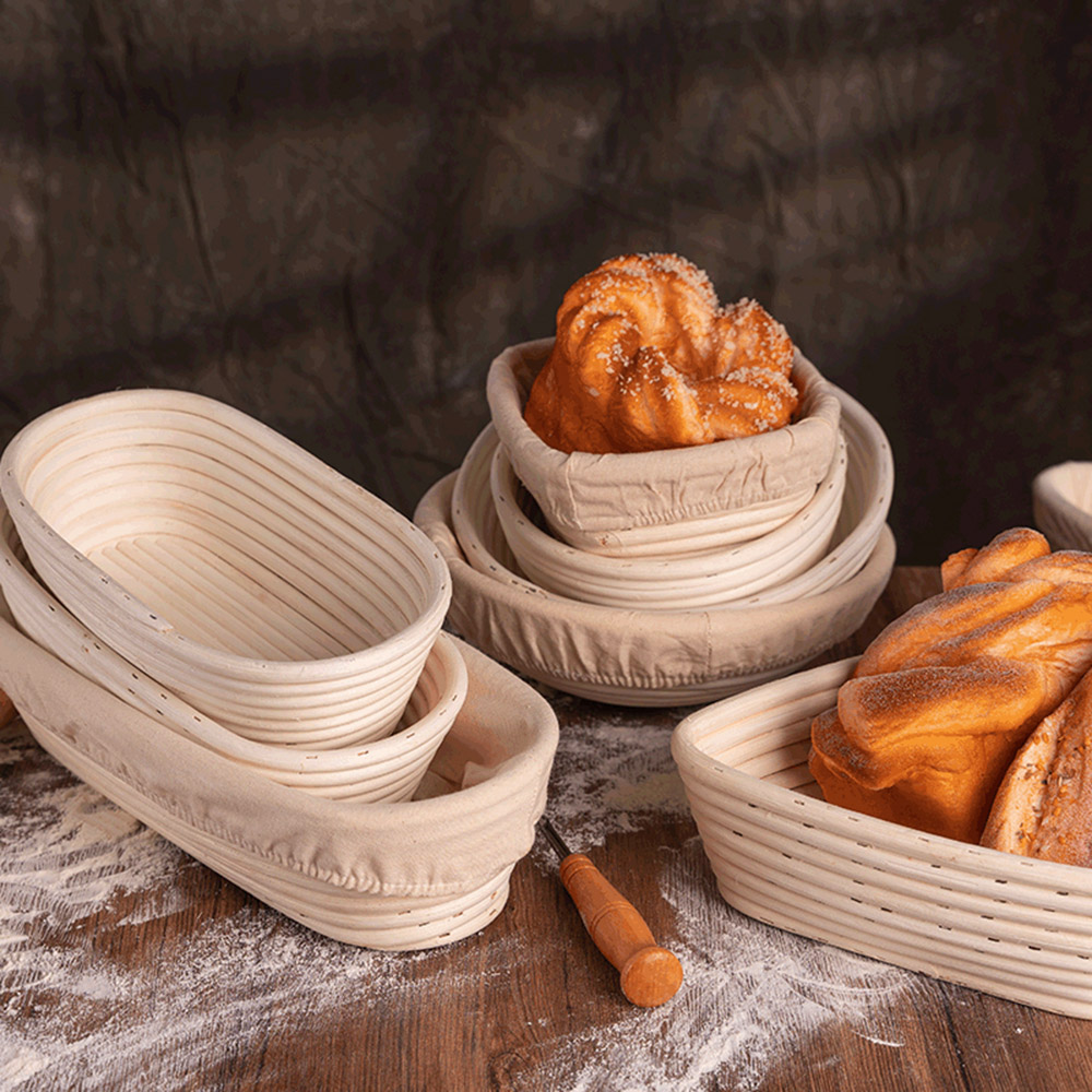 Natural Rattan Fermentation Basket With Fabric Liner For Bread Baking And Rustic Decoration - Picture 1 of 18