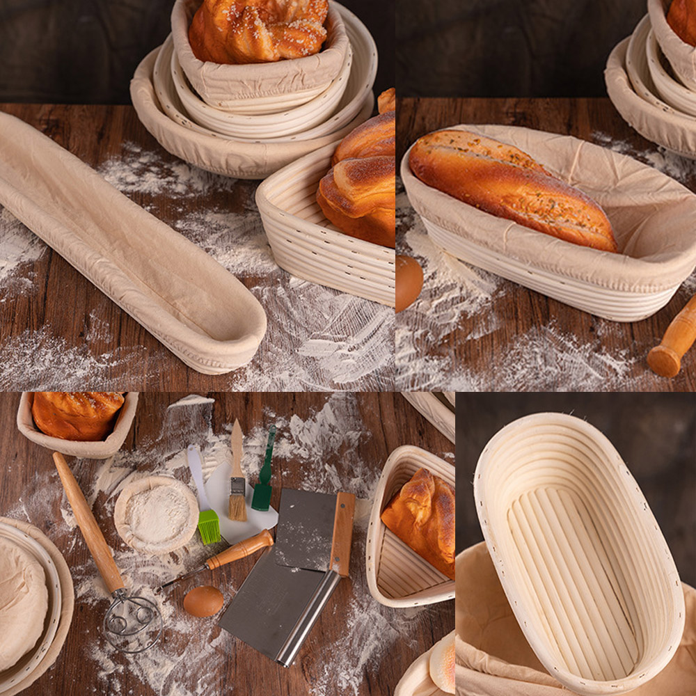 Natural Rattan Fermentation Basket With Fabric Liner For Bread Baking And Rustic Decoration - Picture 2 of 18