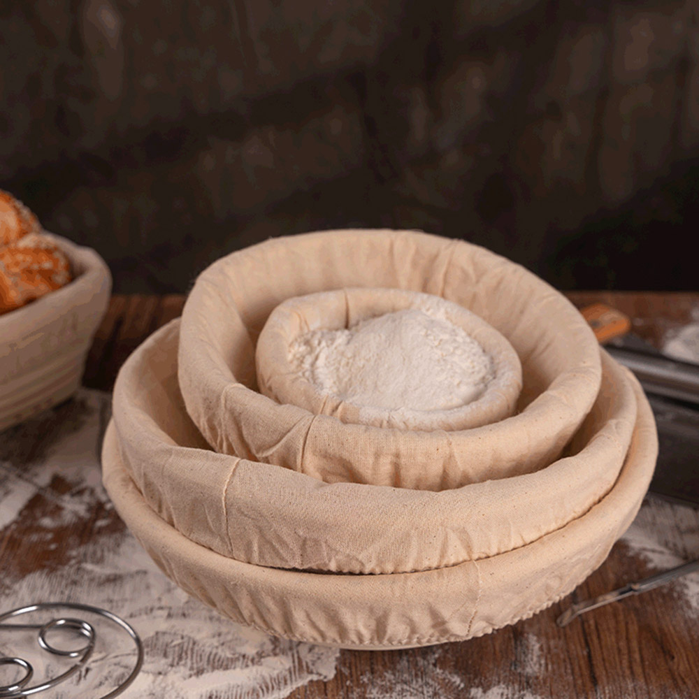 Natural Rattan Fermentation Basket With Fabric Liner For Bread Baking And Rustic Decoration - Picture 3 of 18