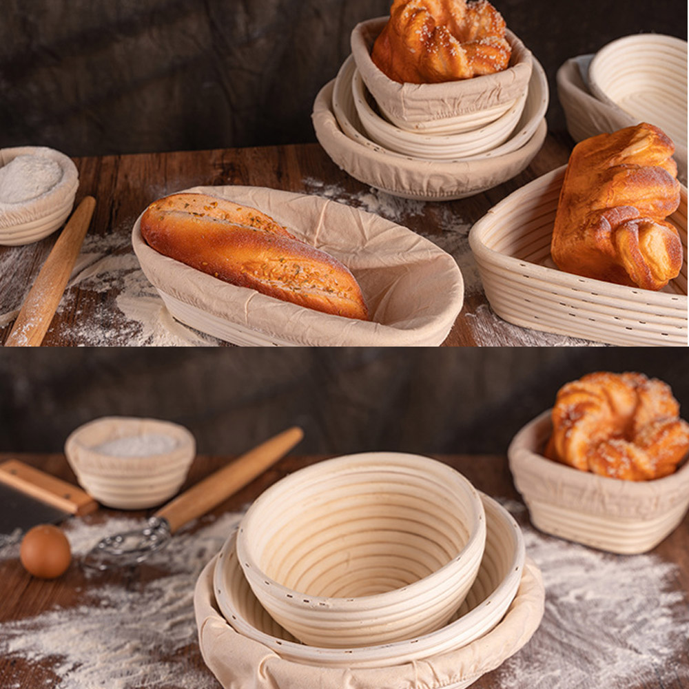 Natural Rattan Fermentation Basket With Fabric Liner For Bread Baking And Rustic Decoration - Picture 5 of 18