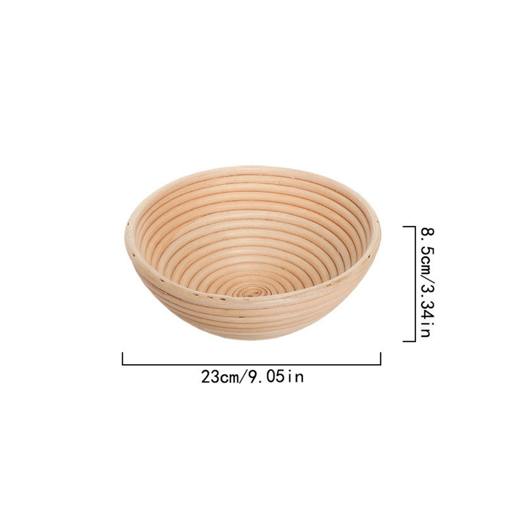 Cesta de fermentación de ratán natural con inserción de tela para hornear pan y decoración rústica - Imagen 15 de 18