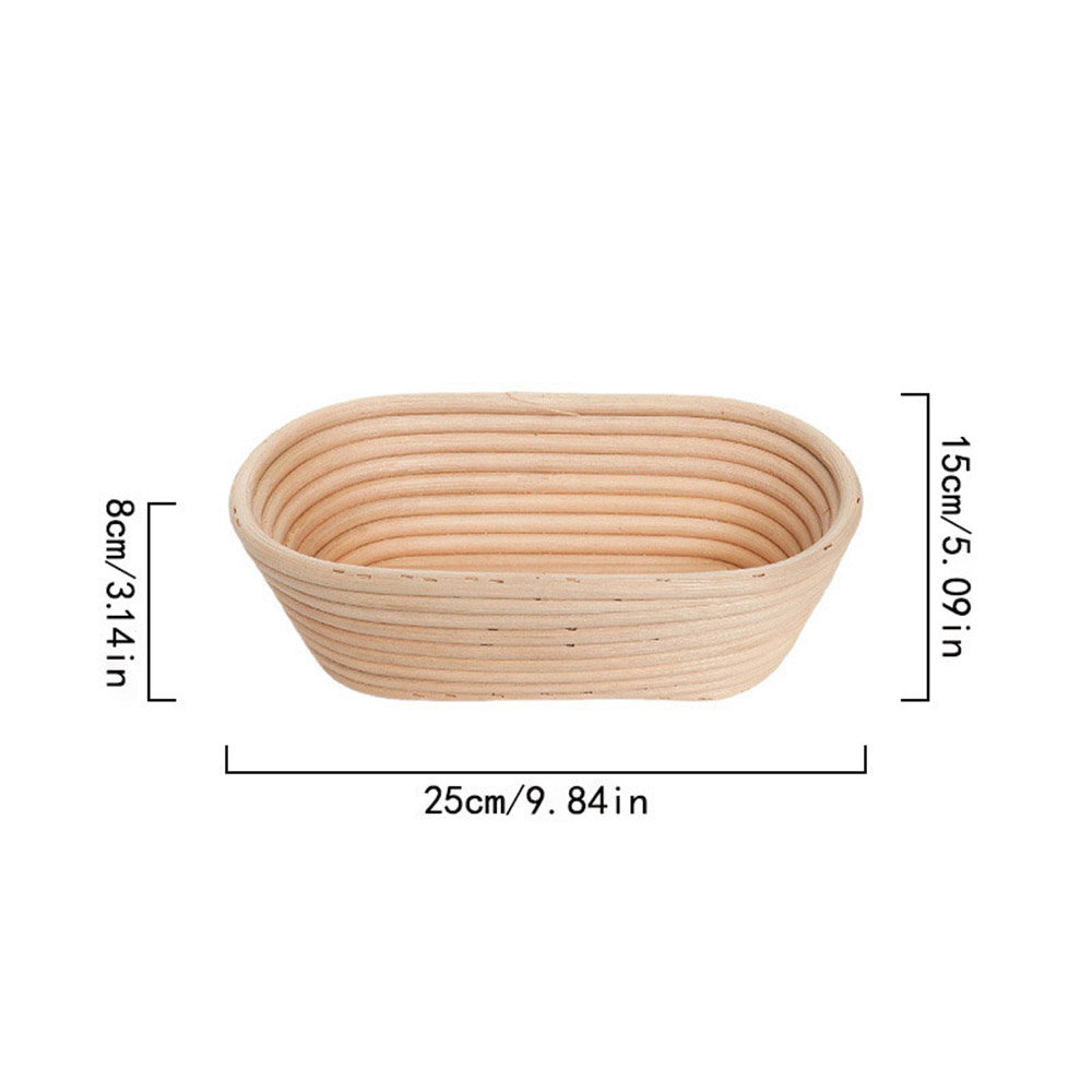 Cesta de fermentación de ratán natural con inserción de tela para hornear pan y decoración rústica - Imagen 16 de 18