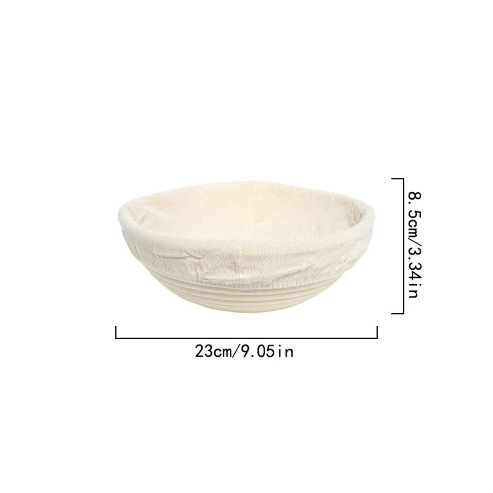 Cesta de fermentación de ratán natural con inserción de tela para hornear pan y decoración rústica - Imagen 17 de 18