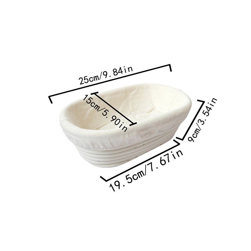 Cesta de fermentación de ratán natural con inserción de tela para hornear pan y decoración rústica - Imagen 18 de 18