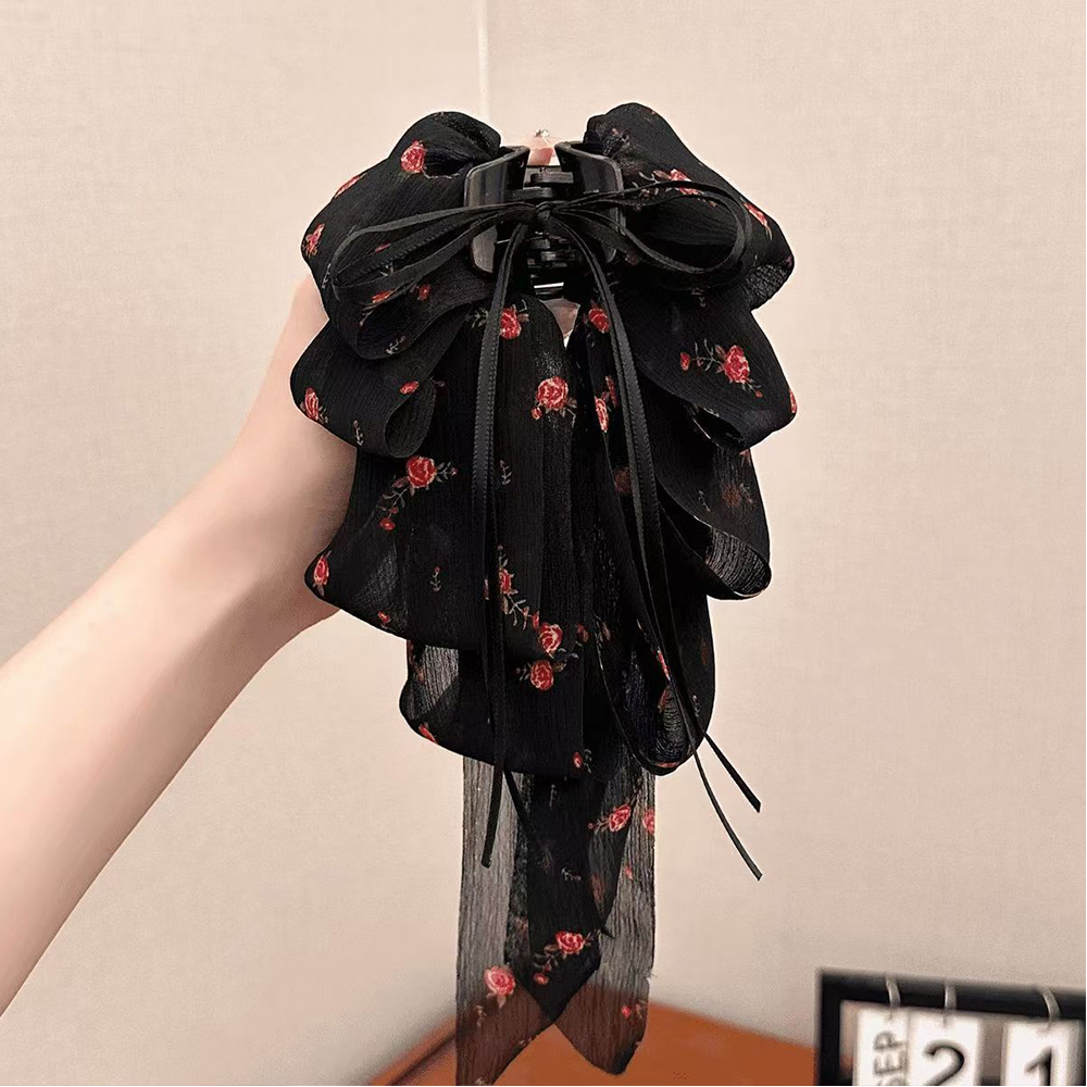 Blumenband Haarclip Französisch Romantisch Für Damen Hochwertiges Chiffon Und Pl - Picture 25 of 26