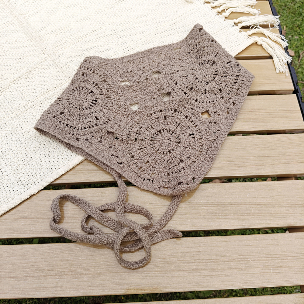 Handgemachtes Gestricktes Kopftuch Französisch Pastoral Stil Für Damen Haarschmu - Picture 24 of 28