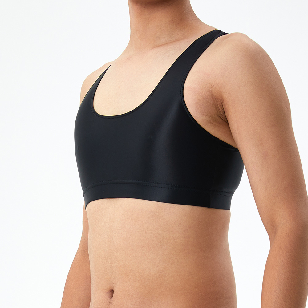 Camiseta sin mangas sexy de nailon con cuello en U para mujer y hombre multicolor - Imagen 47 de 52