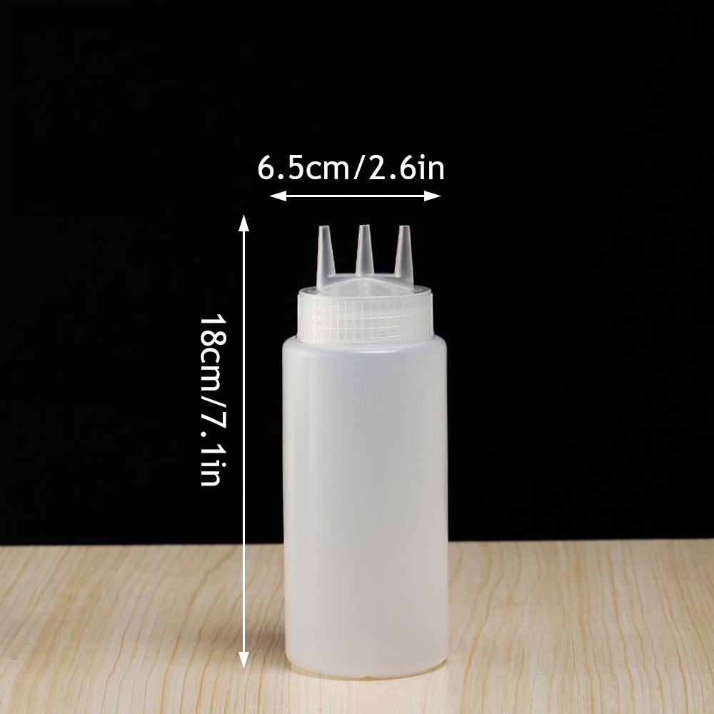 Botella pulverizadora blanca de plástico de tres orificios para cocina y artesanía - Imagen 22 de 24