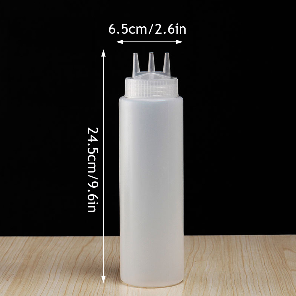 Botella pulverizadora blanca de plástico de tres orificios para cocina y artesanía - Imagen 23 de 24