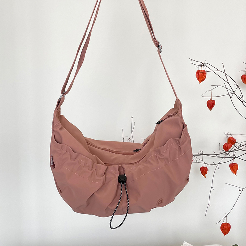 Leichte Nylon Schultertasche Für Damen In 11 Farben 36x26x11cm Einfarbig - Picture 25 of 35